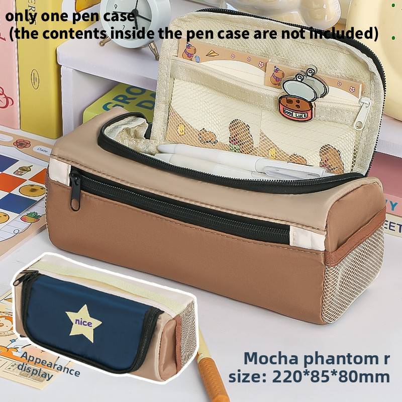 Multilayer Star Shape Pencil Case With Fabric Material For Student Office Use