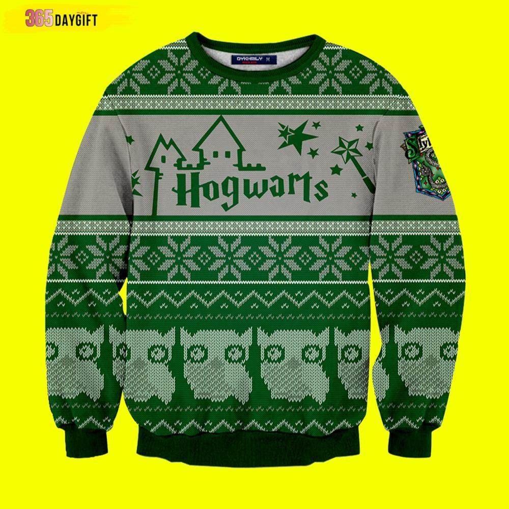 

Slytherin Harry Potter Ugly Christmas Sweater Best Christmas Gifts 2025 Unisex T-Shirt L