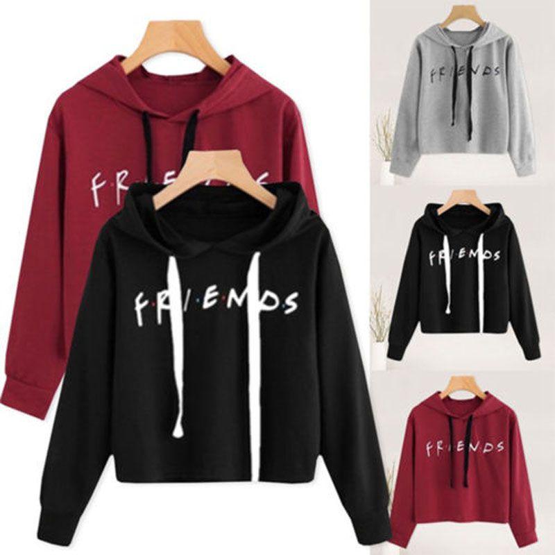 Print Womens Friends Hoodie Hoody Sweatshirt Ladies Pullover Sweater Jumper Hot