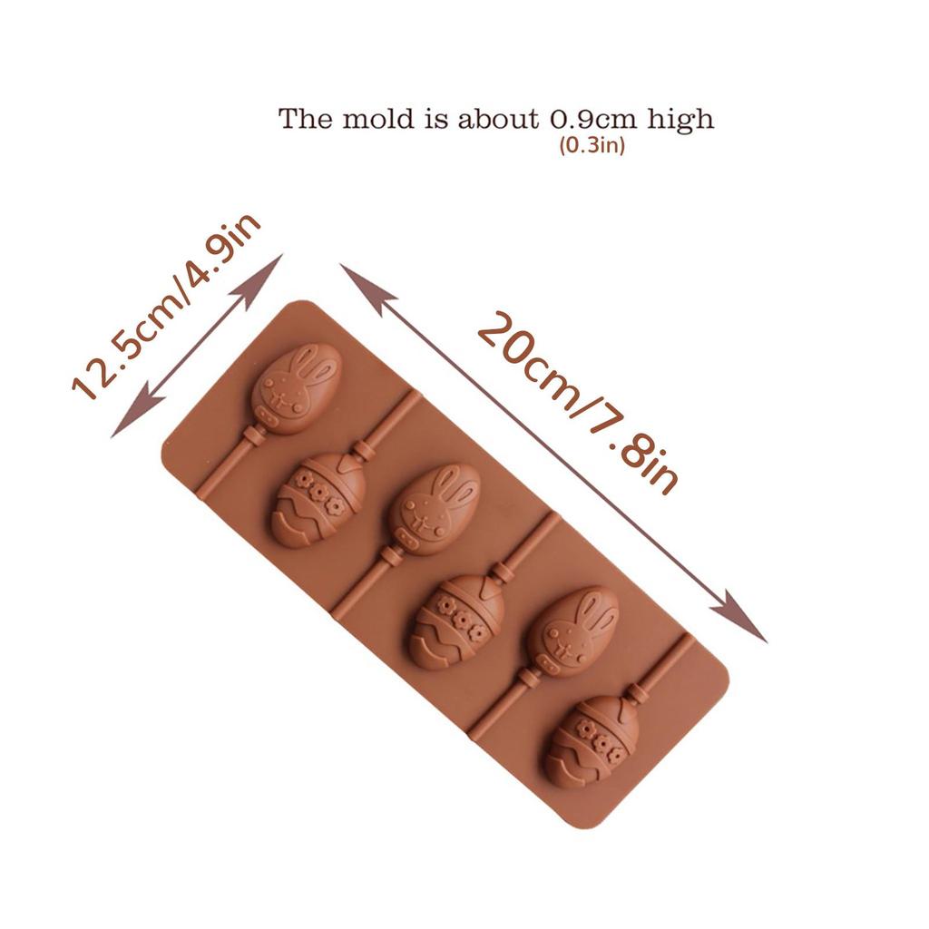 Easter Eg g Rabbit Silicone  Chocolate  Lollipop 