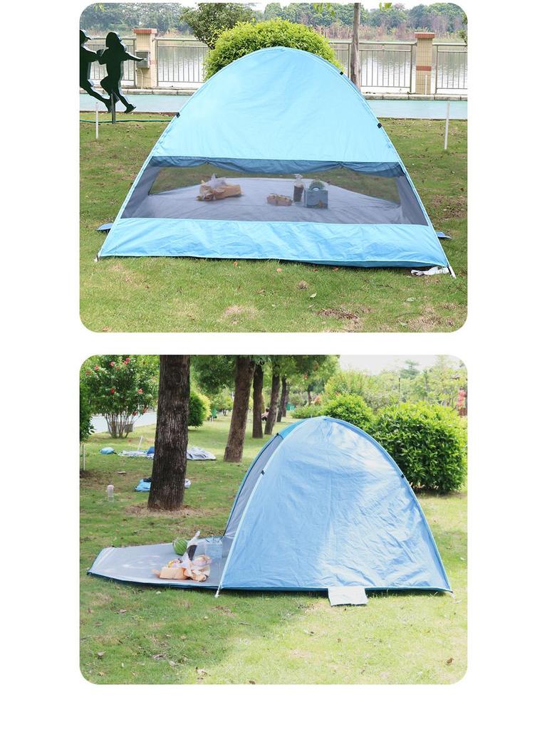 Automatic Quick-Open Beach Tent: Rainproof Sunshade for Camping & Picnics