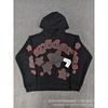 Sp1der Rapper YoungThug Same Foam Letter 555555 Couple Hoodie Pink Sweatshirt