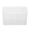 2 Grids Cotton Pads Swabs Container Nail Polish Glitter Powder Organizer Storage Box