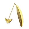 1Pc Luminous Feather Bookmark Retro Glowing Whale Tail Metal Bookmark Fluorescent Owl / Butterfly Bookmark