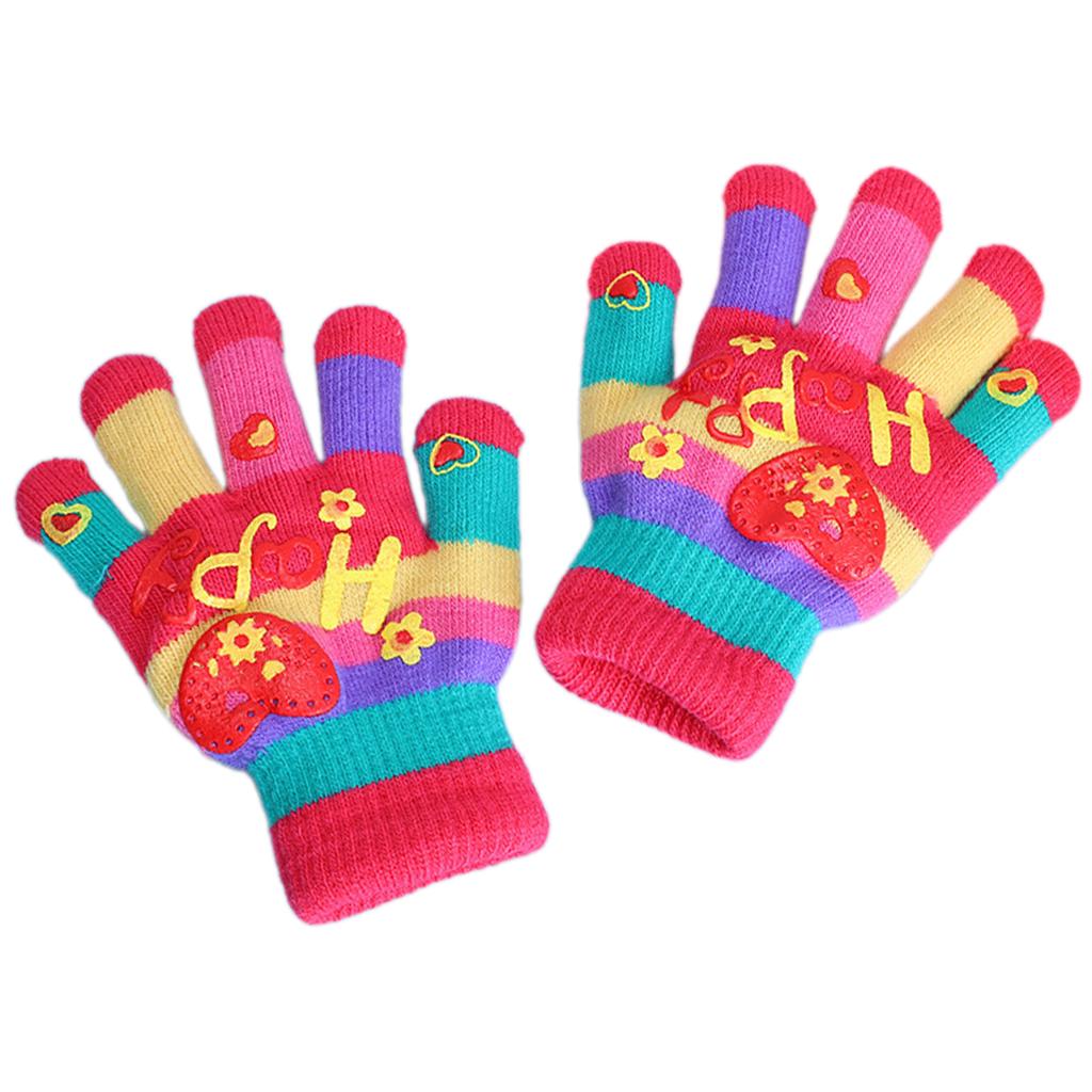 Children Trendy Warm Thermal Gloves Thicken Stylish Mitten Gloves for Cold Weather Winter Cycling Skiing Climbing
