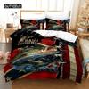 American Flag Duvet Cover Set Microfiber Red White Stripe Decor Bedding Independence Day Freedom Theme Quilt Cover
