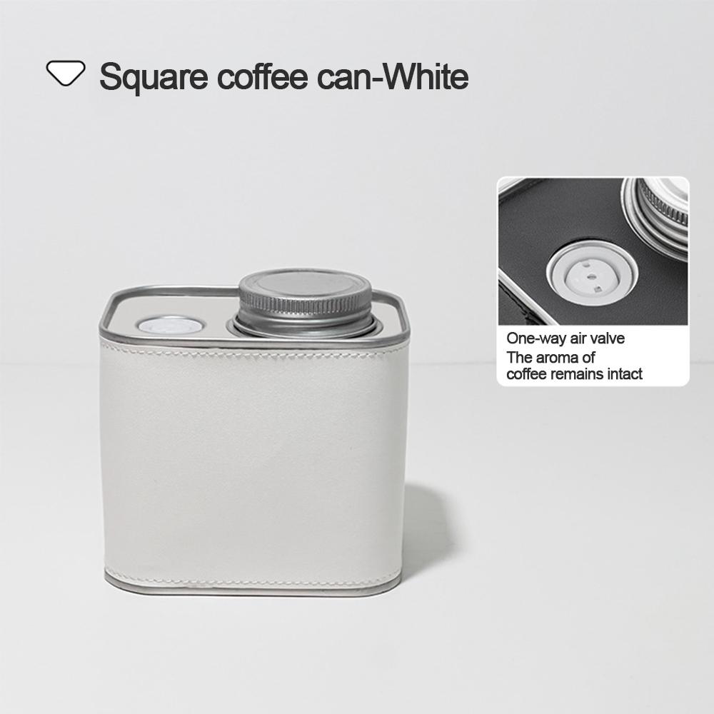 

Герметичные банки для кофейных зерен, походная жестяная коробка, пищевая упаковка, хранение, дышащие железные банки белый