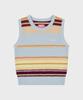 SINOON Sinoon Mix Stripe Knit Vest (Blue Mix)