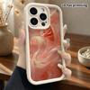 Phone Case: 2D Flat Design Suitable for iPhone 18 17 16 15 14 13 Pro Gradient Protective Case, Misty Rose, Christmas and Halloween Gifts