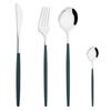 Western Purple Silver Tableware New Dinnerware Set 4Pcs Stainless Steel Kitchen Knife Fork Spoon Complete Cutlery Flatware Set