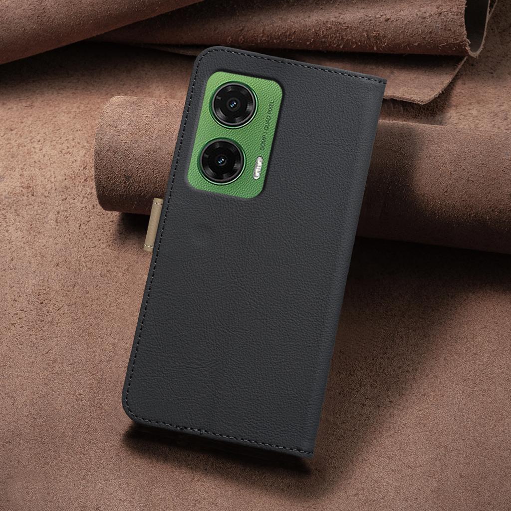 For Motorola Moto G35 5G Leather Case BINFEN COLOR BF36 Floral Pattern Phone Cover RFID Blocking Wallet Stand