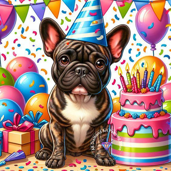 Cute French Bulldog Animal Diamond Painting Kit 5D DIY Dog Diamond Embroidery Cross Embroidery Handmade Art Gift Home Decoration