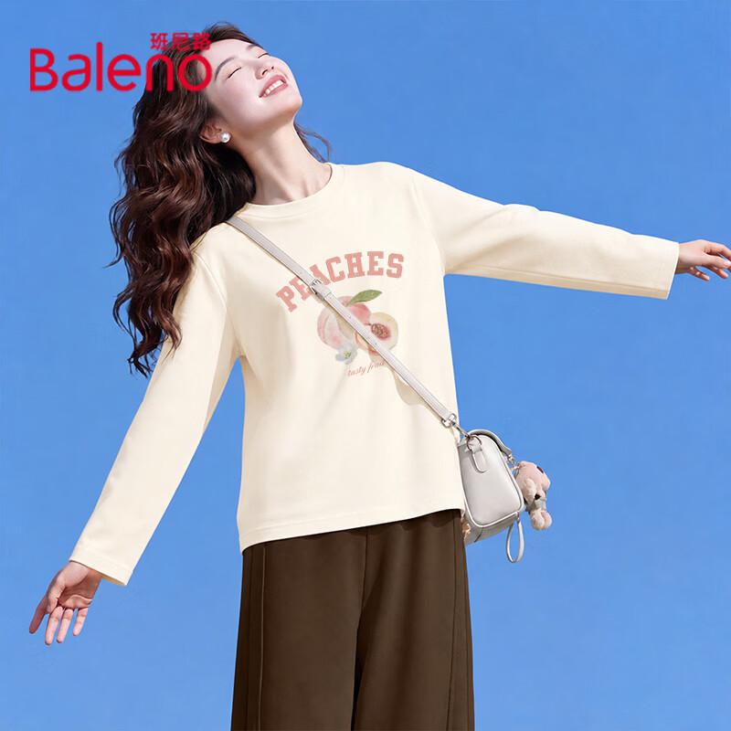 Baleno Women's Cotton Crewneck Long-Sleeve Graphic Tee