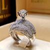 Two-piece Ring - Suitable for Both Wedding and Engagement Occasions for Ladies To Wear