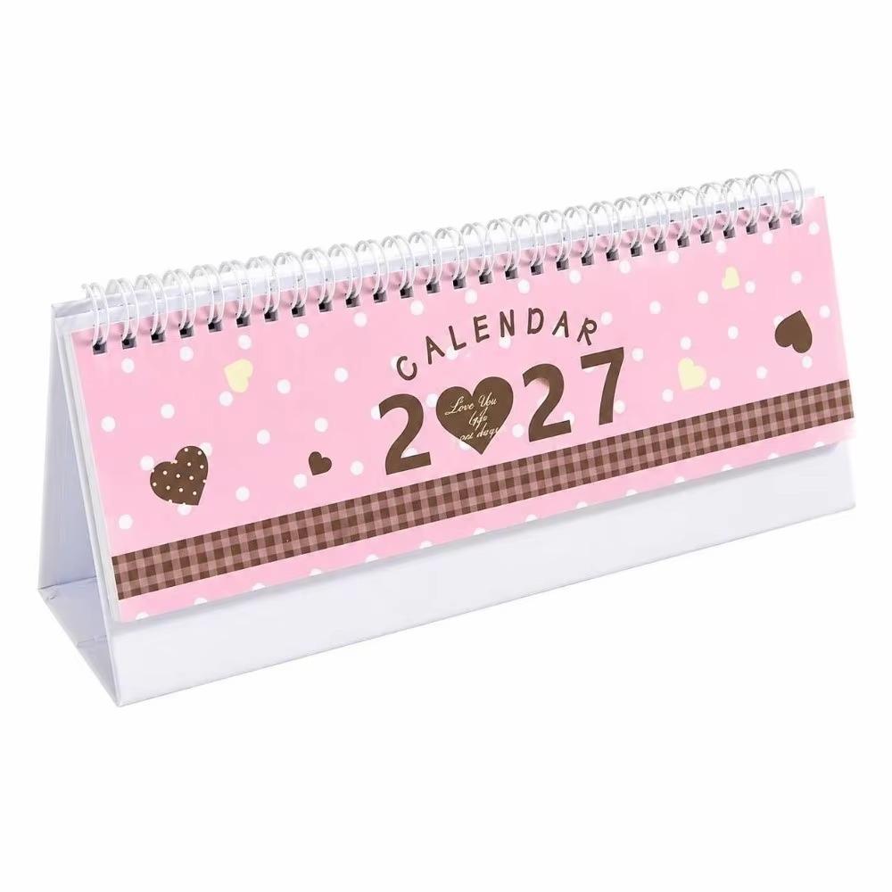 Foldable Stand 2027 Desk Calendar Simple Design Table Calendar INS Standing Calendar Home Office