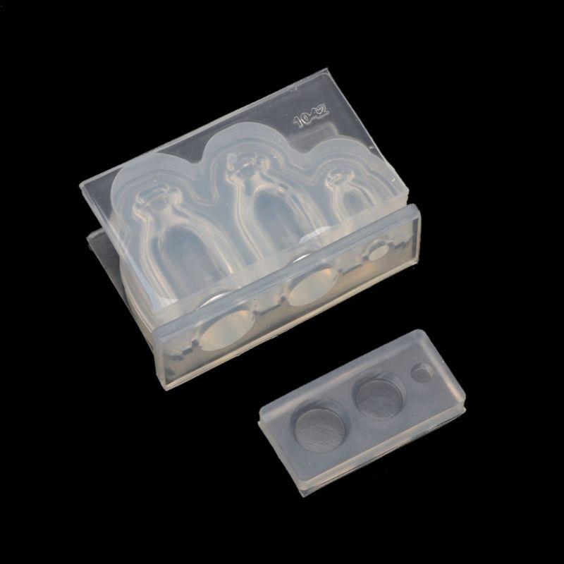 

Форма для стеклянной бутылки, смоляные формы, силиконовые формы для литья эпоксидной смолы, форма для изготовления игрушек в форме стеклянной бутылки