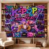 Huntrx Cyberpunk Fashion Clear Pattern Tapestry, Wall Decor for Apartment, Studio and Photoshoot Backdrop,Perfect Gift