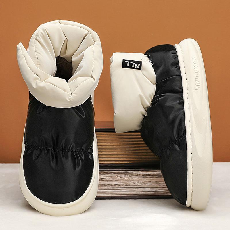 Couple Cotton Shoes Fashion Casual High Top Boot Winter Plush Warm Snow Boots Comfort Couple Home Cotton Shoe Winter Ankle Boots