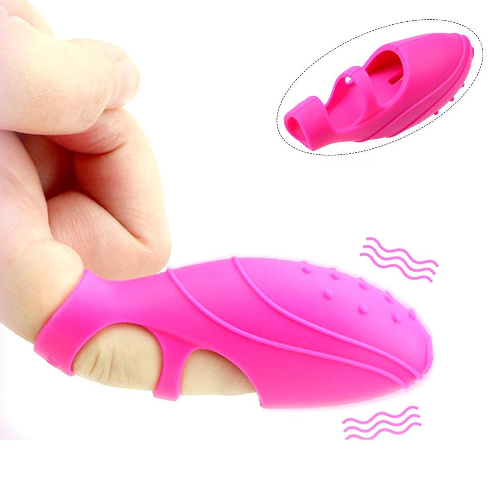 G-point Vibrating Finger Cover Silicone Vibrator Waterproof Portable Masturbator Adult Sex Toy for Women