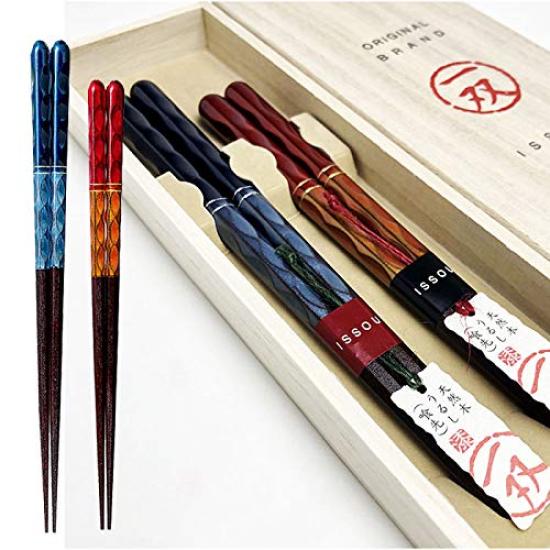 Yamaga Lacquerware Shop Gift Set of Chopsticks Includes Our Original Gift Stylish and Made In - (Pair) - Wrapping. Japan. (Irodori-ju)