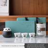 LISM Far Mountain Panda Portable Ceramic Tea Set