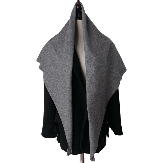 Women Knitted Shawl Wrap Scarf Striped Design Soft Imitation Wool Cashmere Cape Cardigan Shawl Coat Blanket