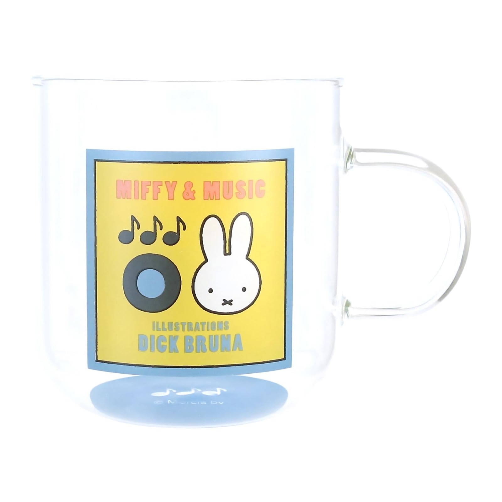 

Dick Bruna Glass MIFFY Blue Made in Product Number 421136 Miffy Heat-Resistant Mug, Approx. 400ml, Microwave-Safe, & MUSIC, Bottom, Japan,