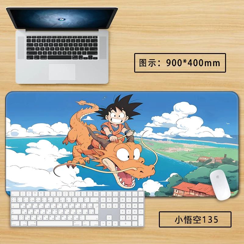 Neuer Schlichter Stil Son Goku Leder Mauspad Übergröße Animation Dragon Ball Kakarotto Kreative Computer Tastatur Büro Rutschfest Wasserdicht Tischmatte