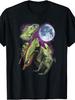 Three Iguana Moon Funny Reptile Lizard Retro Cosmic Space T-Shirt