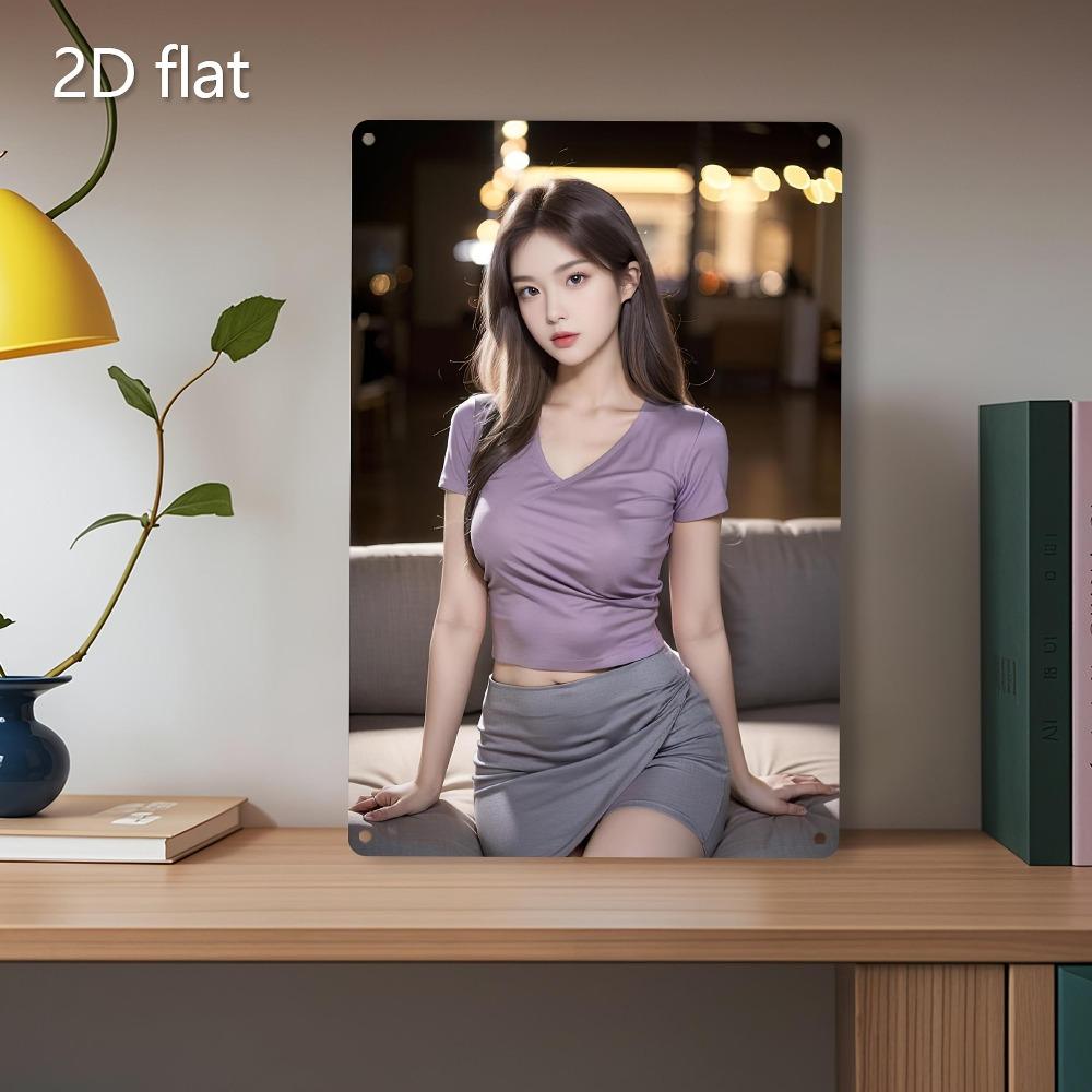 

Vintage Woman Portrait Tin Sign Metal Wall Art 20x30cm Indoor Outdoor Decor 20x30 білий