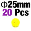 MNFT 20Pcs Fishing Floats Balls, Ultra-Light EPS Foam Buoyancy Ball Yellow Fishing Float Bait  Accessories