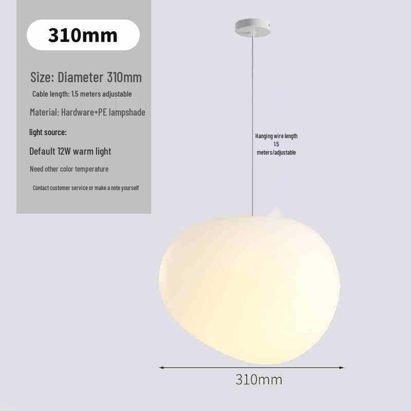 Milky White Round Pendant Lamp for Nail Salons, Cafes, Children's Clothing Stores, and Weddings