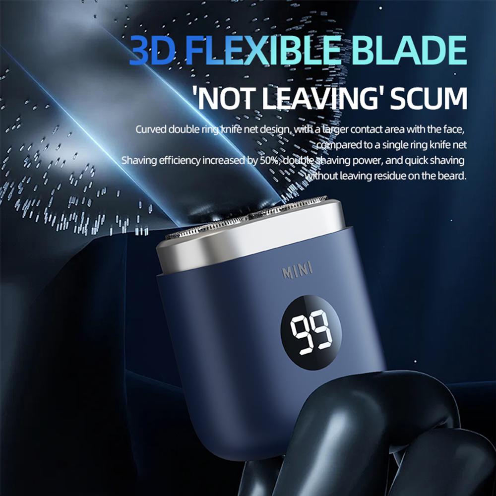 Mini Electric Shaver Pocket Size Electric Shaver for Men Rechargeable Wet & Dry Portable Powerful Waterproof Electric Razor