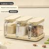 Glass Salt Dispenser Jar With Sealed Lid For Kitchen Storage And Seasoning