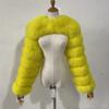 Furry Coat Femme Top Fashion Winter High Quality Faux Fox Fur Coat Women Elegant Patchwork Long Sleeve Warm Mink Short Jackets