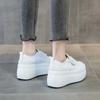 Fashion 9cm Cow Genuine Leather New Autumn Summer Spring Platform Wedges Vulcanized Lace Up Casual Women Chunky Sneakers Lady Shoes