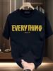 Everything Studded Letter Graphic Print 100 Cotton Unisexs T Shirt for Summer Streetwear Great for Everyday Casual Outfits