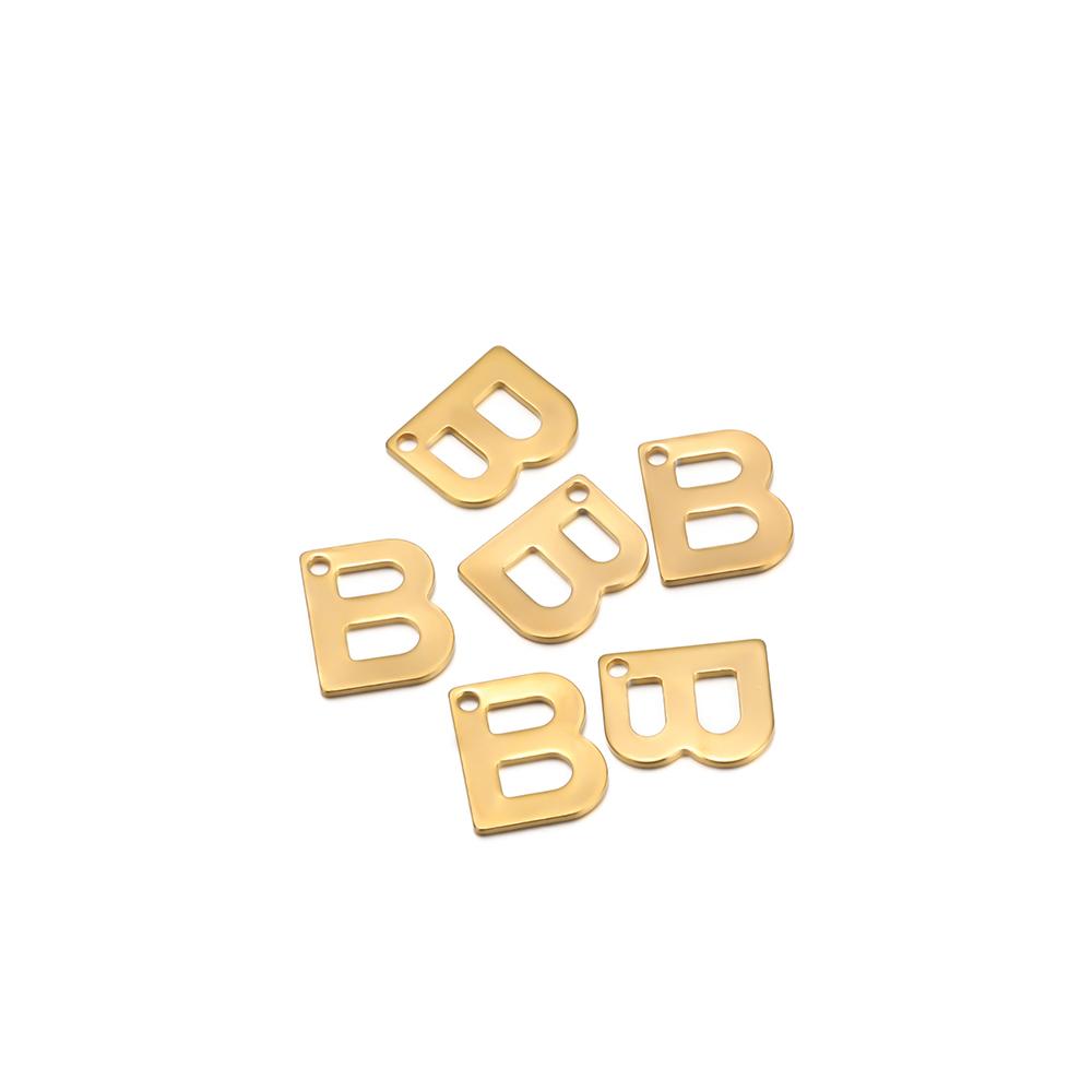 30pcs Stainless Steel Gold Color A-Z 26 Letter Pendant Alphabet Charms Pendant for DIY Jewelry Making Earrings Bracelet Necklace
