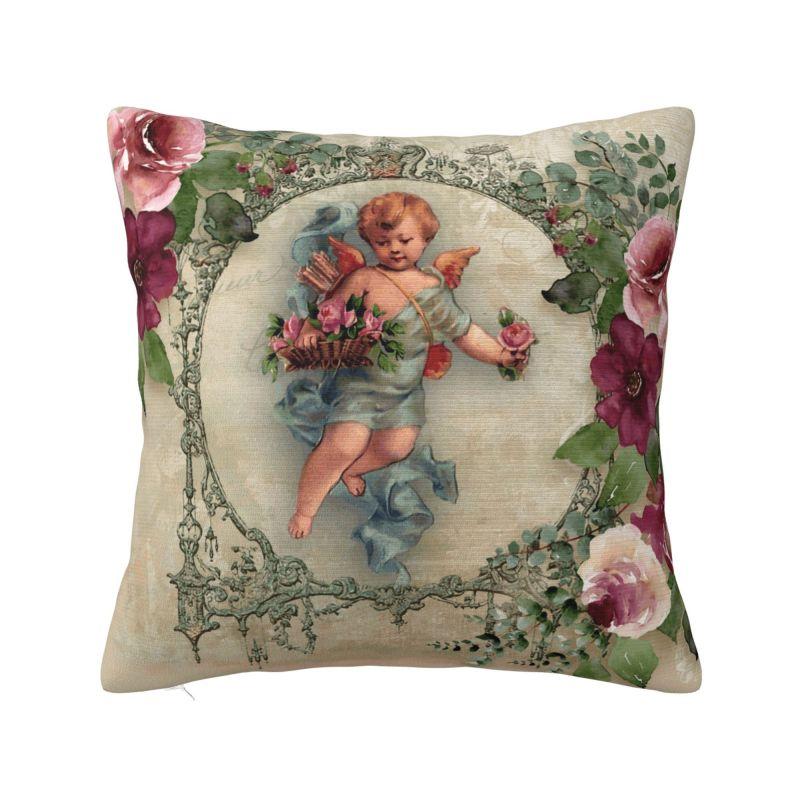 Aesthetic Renaissance Angel Cushion Cover Boucher Rococo Art Soft Nordic Pillow Decor Home