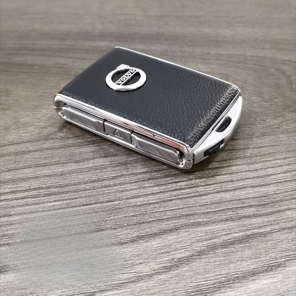Genuine Leather Shell Keycase for Volvo XC60/S90/S60/XC40/XC90 Alloy Modification And Replacement Car Key Case