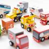Kids Mini Wooden Cars Truck Aircraft Model Toy Montessori Wooden Education Colorful Vehicle Toys Simulation Cars Decoration Gift