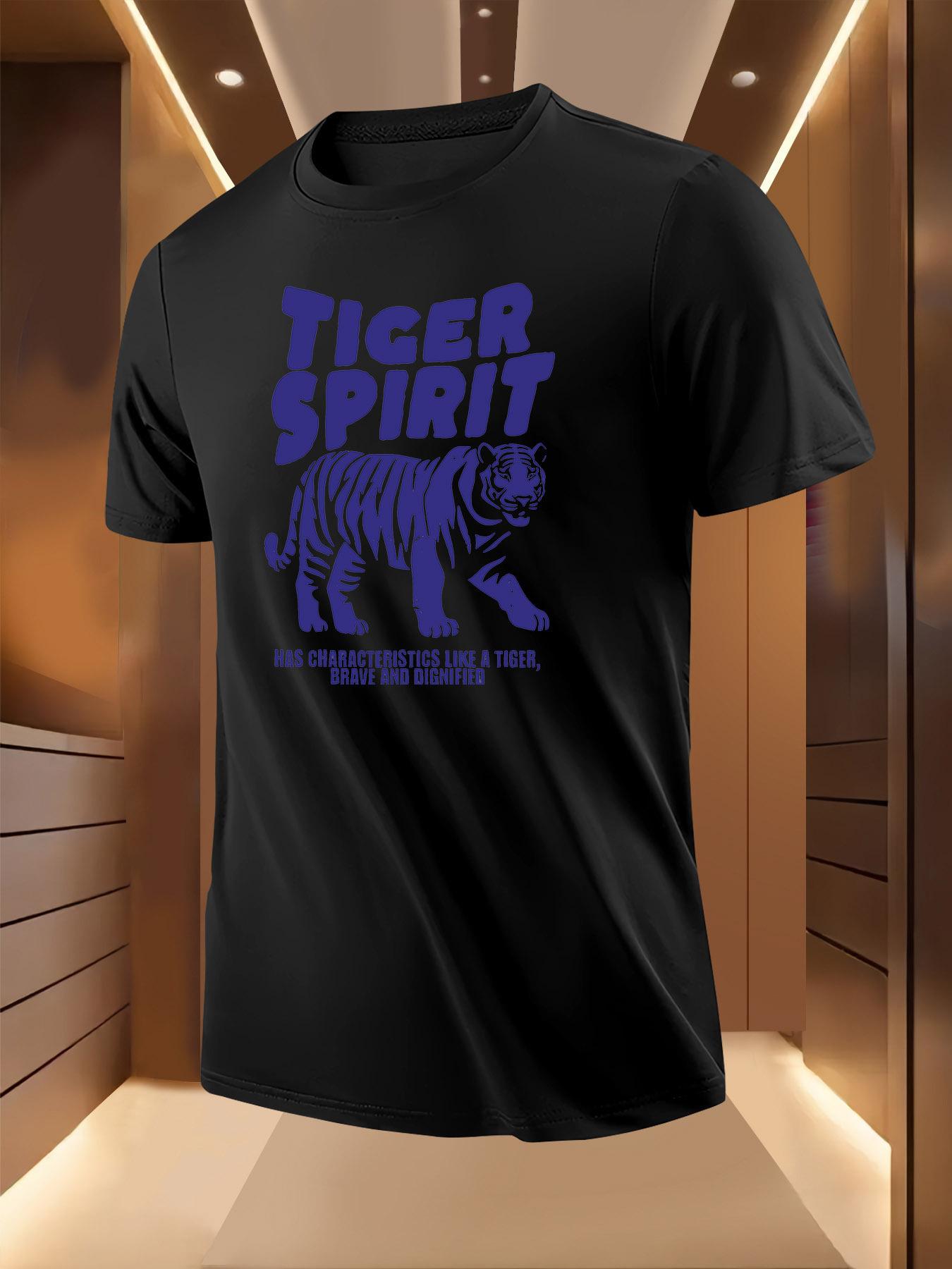Tiger Spirit Graphic Tshirt - Breathable Lightweight Poly... S
