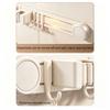 Sliding Rail Cleaning Tool Holder, Wall-Mounted Suction Rack with Integrated Hanging Feature for Mops, Glass and Smooth Tile