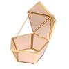 Pentagon Transparent Jewelry Storage Box Geometric Clear Jewelry Display Case Ring Earring Organizer Holder Tabletop Container