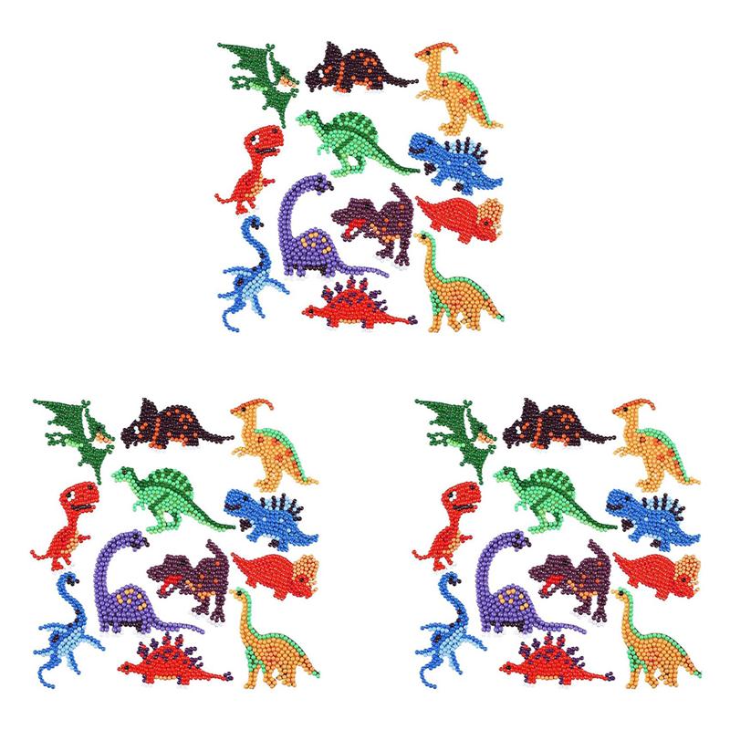 

ABFS 3X Children s 5D Diamond Painting Pictures Set, DIY Animals Diamond Painting Sticker Kit, Crystal Art Craft For Children