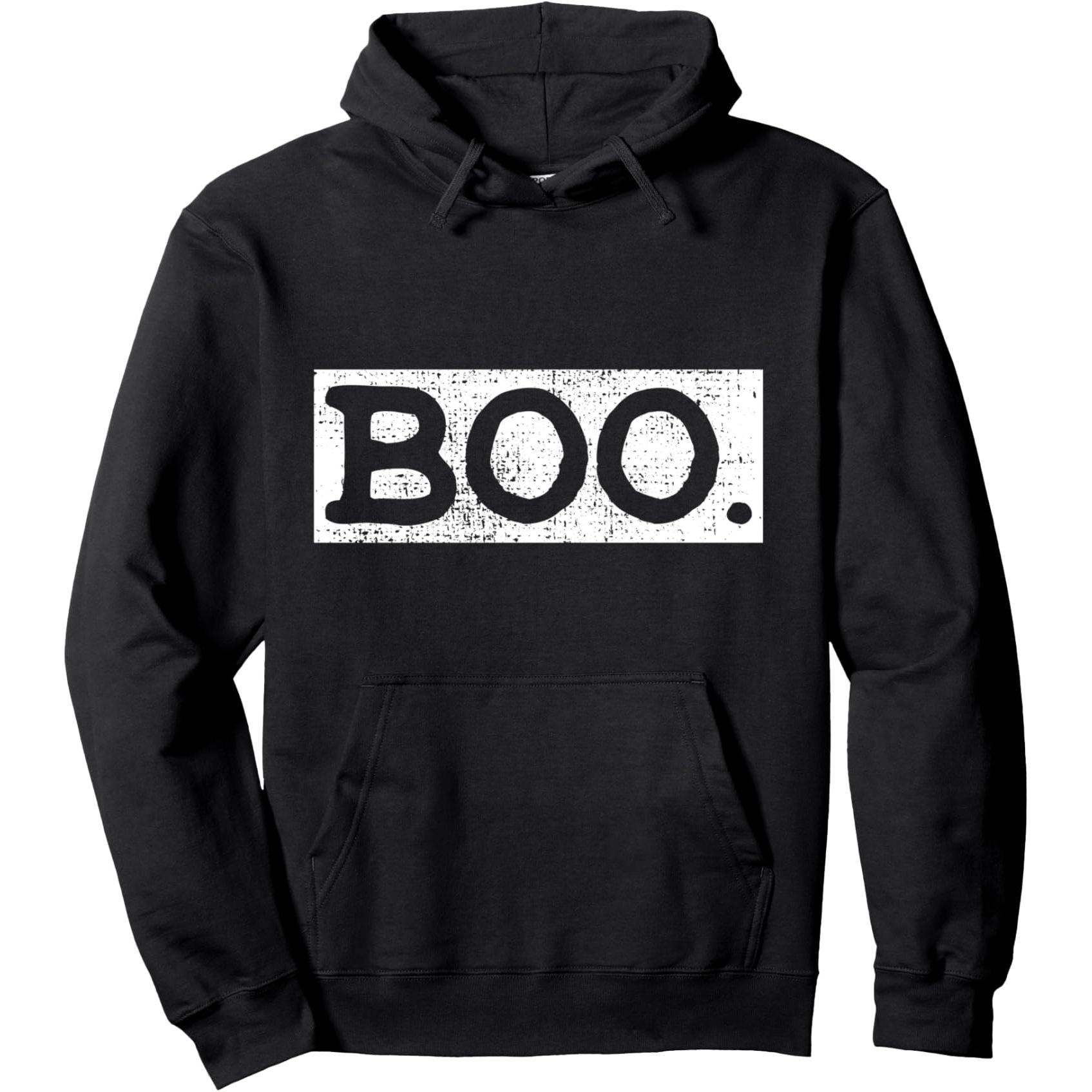 

Halloween Retro Boo Funny Horror Halloween Men s and Women s Hooded Sweatshirt Adult Autumn and Winter New Fashion Trend Tops 3XL