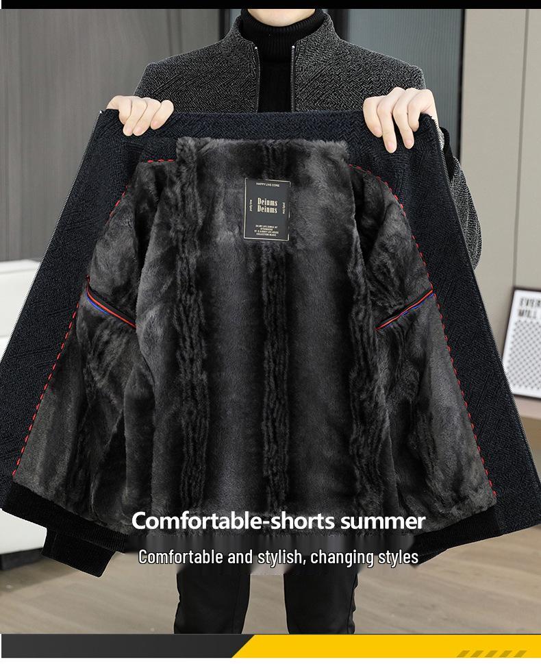 Pierre Cardin Herren Chenille Wolljacke - Jugendlich Lässig, Mit Samt gefüttert, Warm, Winterkleidung