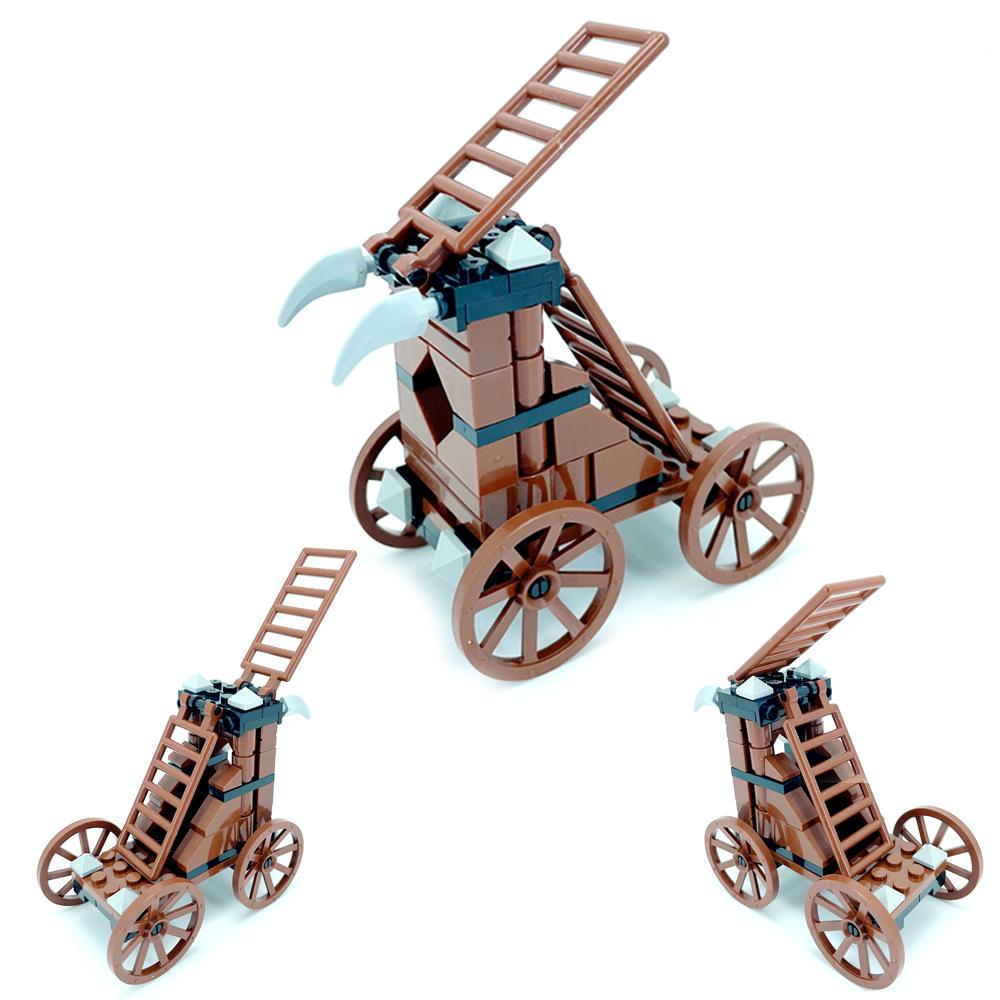 Building Block Medieval Weapon Ancient Siege Ladder Car Ancient War Weapon Scene Ornament