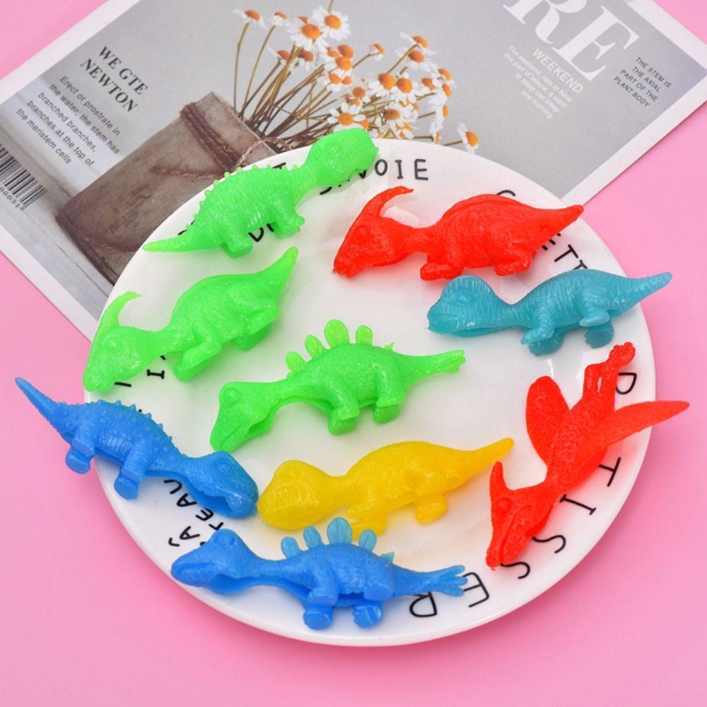 5pcs Dinosaur Launch Dinosaur Plastic Flying Dinosaur Finger Toys  Children Gift