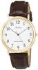 Citizen QQ Analog Waterproof Watch Leather Band Q996-104 Men Brown.